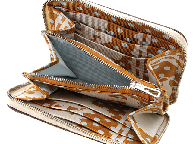 HERMES エルメス アザップコンパクト シルクイン 二つ折り財布 ア