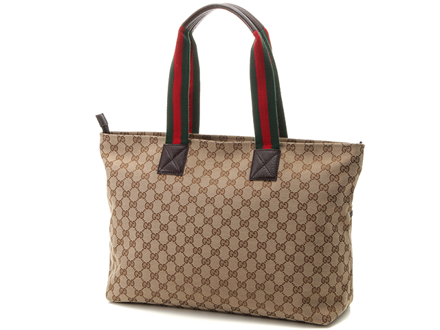 GUCCI グッチ GGマザーズ トートバッグ 155524 キャンバス レザー