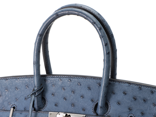 HERMES エルメス バーキン35 ブルー系/SV金具 □E 2001年頃