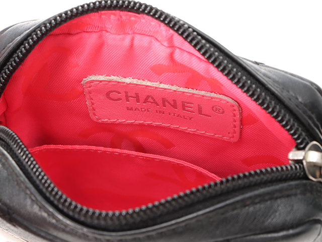 CHANEL シャネル カンボンライン スモールポシェット ブラック