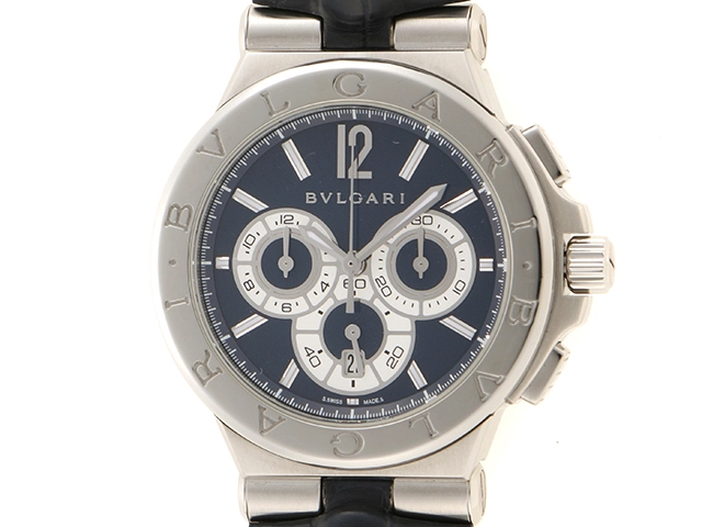 BVLGARI ブルガリ ディアゴノ カリブロ303 500本限定 ブルー文字盤 ...