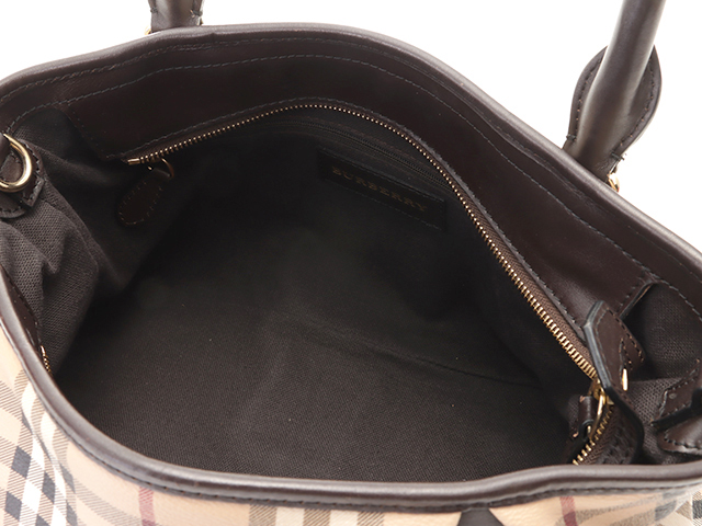BURBERRY バーバリー チェック 2WAYトートバッグ PVC カーフ