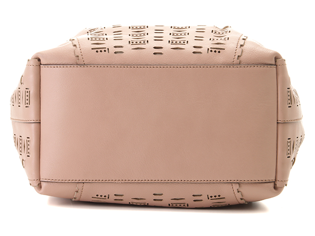 TOD'S トッズ パンチング 2WAYハンドバッグ レザー ピンク