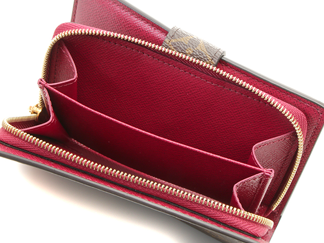 鑑定済　ルイヴィトン モノグラム ポルトフォイユ ジュリエット フーシャ 財布 LOUIS VUITTON 【超美品】ルイヴィトン モノグラム