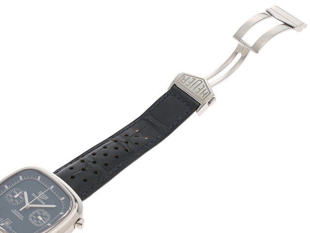 TAG　HEUER　タグホイヤー　ｼﾙﾊﾞｰｽﾄｰﾝ ｷｬﾘﾊﾞｰ11 ｸﾛﾉｸﾞﾗﾌ　CAM2110.FC6258　ブルー　メンズ　 自動巻き2148103480430【432】