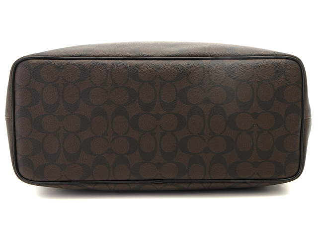 COACH コーチ シグネチャー トートバッグ PVC ダークブラウン 大容量 COACH コーチ シグネチャー トートバッグ PVC ダークブラウン 大容量