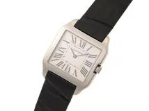 Cartier　カルティエ　サントスデュモンSM　W2009451　ホワイトゴールド/レザー　女性用　クオーツ時計【437】