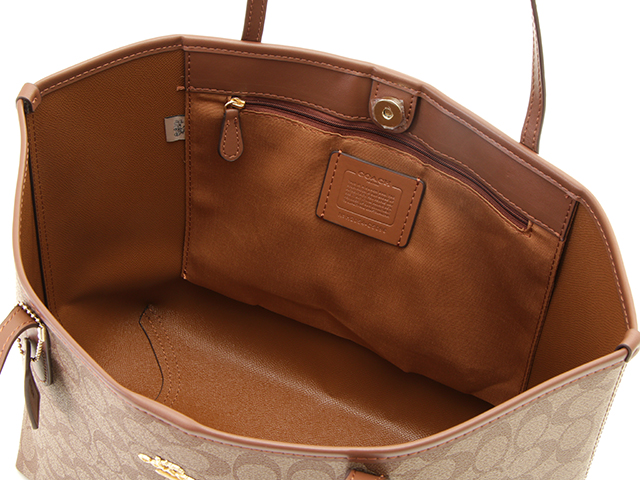 港*様 COACH コーチトートバッグ シグネチャー ブラウン 未使用級☆COACHコーチ トートバッグ レザー ブラウン