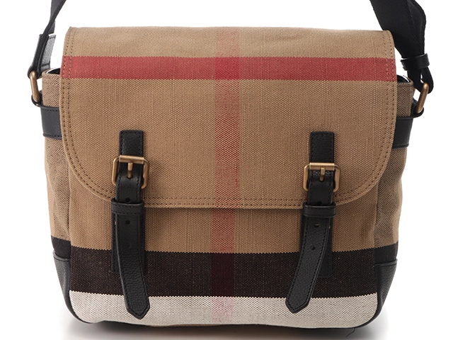 袋付✨バーバリー トートバッグ メガチェック A4可 肩掛け ロゴプレート 濃茶