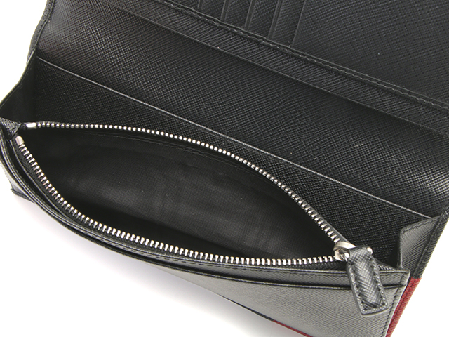 【だいや】PRADA 二つ折り財布 ブラック PRADA プラダ 長財布 日本未発売 2MV836 メンズ 2つ折り