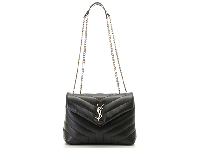 SAINTLAURENT サンローラン　ルル スモール チェーンショルダーバッグ ブラック　カーフ　494699　【437】