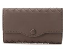 BOTTEGA VENETA　ボッテガヴェネタ　イントレチャート6連キーケース　ブラウン　レザー　【436】　2148103485930