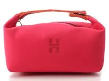 HERMES エルメス ブリッド・ア・ブラックPM キャンバス ピンク