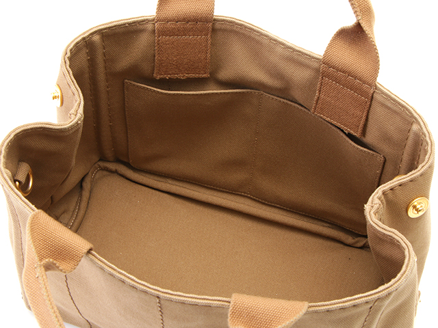 PRADA プラダ カナパ ミニ B2439G キャンバス ブラウン【430