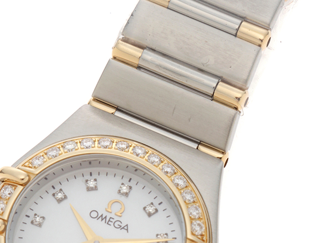 OMEGA オメガ　レディース クオーツ　コンステレーションミニ　ダイヤベゼル　1267.75　K18YG/SS【430】