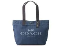 ネット限定】COACH コーチ トートバッグ F25902 デニム／レザー