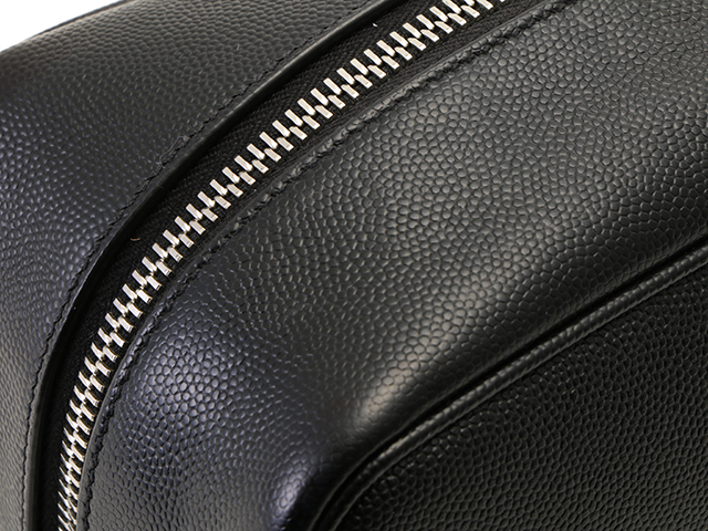 サン・ローラン ブラックレザー ポーチ SAINT LAURENT サンローラン クラッチバッグ 609347 1GF0N
