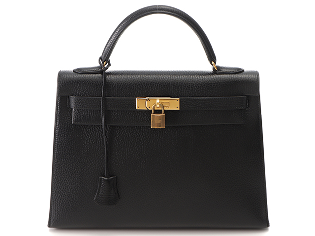 HERMES エルメス ハンドバッグ ケリー32 ブラック アルデンヌ HERMES エルメス ハンドバッグ ケリー32 ブラック アルデンヌ