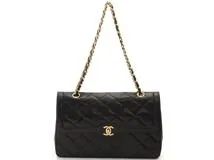 CHANEL シャネル マトラッセWフラップWチェーンショルダーバッグ ラムスキン GP パリ限定 ブラック【431】 の購入なら「質」の大黒屋（公式）