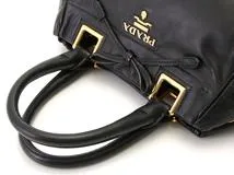 PRADA プラダ リボン 2way ショルダー レザー ブラック【460】2148103493171 の購入なら「質」の大黒屋（公式）