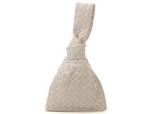 BOTTEGA VENETA　ボテッガヴェネタ　イントレチャート　ツイストハンドバッグ　ホワイト　レザー【430】2148103493706