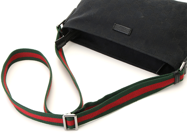 GUCCI グッチ シェリーラインGGショルダーバッグ ブラック