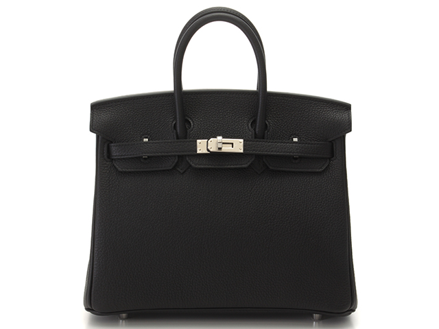 HERMES エルメス バッグ バーキン25 ブラック トゴ シルバー金具