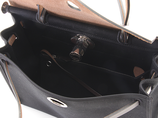HERMES エルメス エールバッグジップPM ダークブラウン/ブラック HERMES エルメス エールバッグジップPM ダークブラウン/ブラック