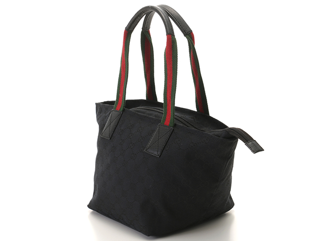 GUCCI グッチ GGシェリーラインハンドバッグ ブラック