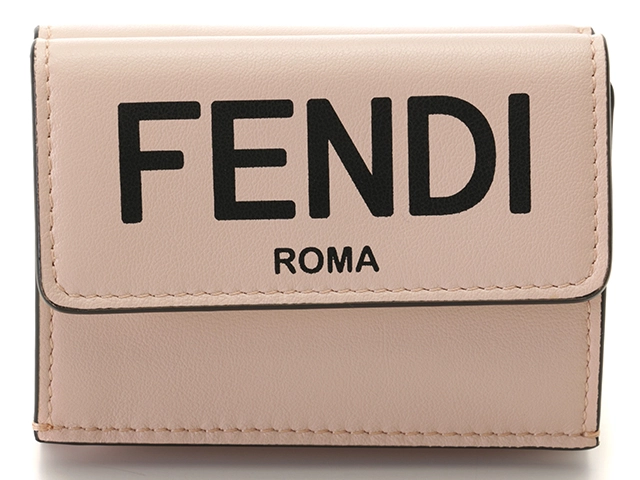 FENDI フェンディ マイクロ 三つ折り財布 ピンク カーフ 8M0395 箱付き 