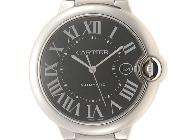 Cartier　カルティエ　バロンブルー42ｍｍ　W6920042　ステンレス　ブラック文字盤　男性用　自動巻時計【473】