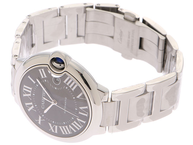 Cartier カルティエ バロンブルー42ｍｍ W6920042 ステンレス ブラック文字盤 男性用 自動巻時計【473】  の購入なら「質」の大黒屋（公式）