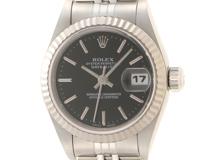 ROLEX　ロレックス　デイトジャスト　69174　U番　ブラック　K18WG/SS　【205】