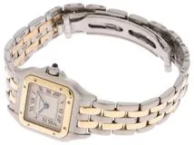 Cartier カルティエ　時計　パンテールSM 2ロウ　W25029B6　シルバーローマ文字盤　YG/SS　イエローゴールド/ステンレス　クオーツ　旧型　レディース （2148103505584）【200】T