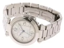 CARTIER　カルティエ　腕時計　パシャC　W31074M7　	自動巻き　ステンレススティール　ホワイト文字盤　男女兼用【433】