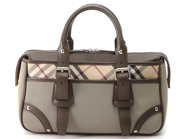 Burberry ボストンバッグ チェック柄（バーバリー ミニボストン