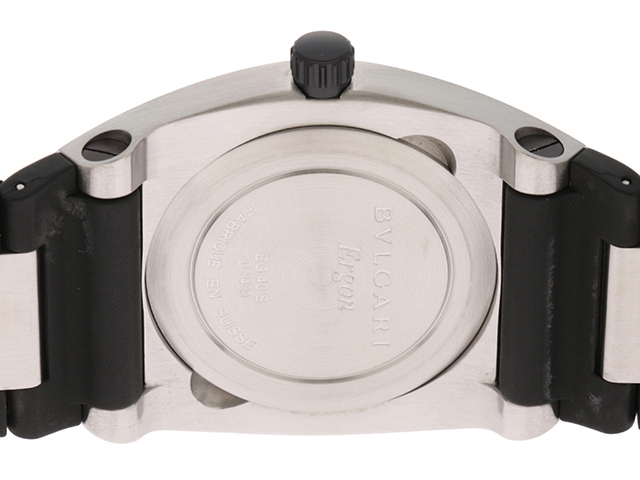 BVLGARI ブルガリ エルゴン EG40S ブラック ステンレススチール