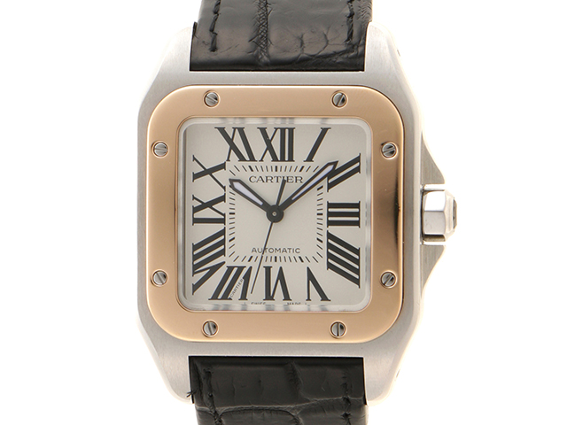 Cartier カルティエ サントス100 MM W20107X7 2878 SS/PG ステンレス ...