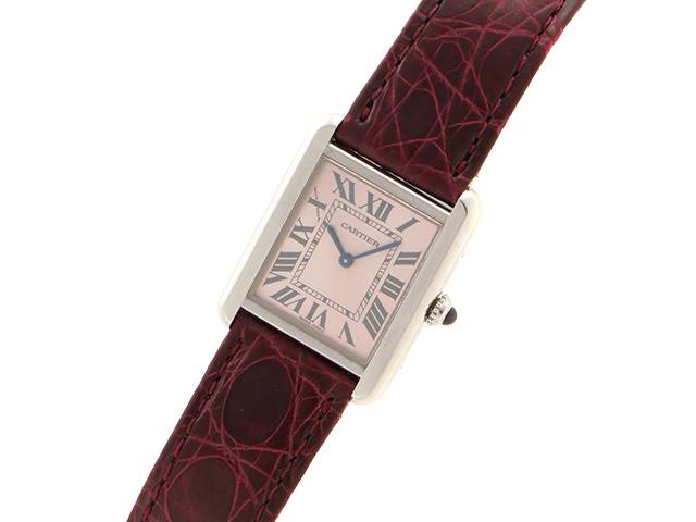 Cartier カルティエ タンクソロSM W5200000 3170 ピンク レディース クオーツ （2148103519208）【200】