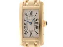 Cartier　カルティエ　タンクアメリカンSM　イエローゴールド　クオーツ　レディース　腕時計　【433】