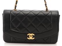 CHANEL　シャネル　ダイアナマトラッセ　チェーンショルダー　ラムスキン【431】2148103521379
