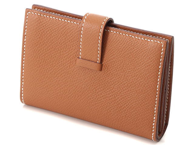 HERMES エルメス ベアン コンビネ 三つ折り ミニ財布 ゴールド HERMES エルメス ベアン コンビネ 三つ折り ミニ財布 ゴールド
