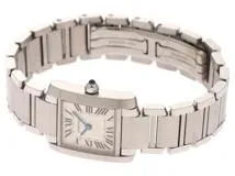 Cartier　カルティエ　タンクフランセーズSM　W51008Q3　ステンレス　女性用　クオーツ時計【473】