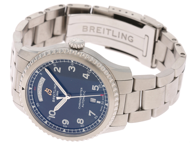 BREITLING ブライトリング 時計 アビエイター 8 オートマティック デイ&デイト41 A45330101B1A1 メンズ ブラック文字盤  SS ステンレス 両回転ベゼル 100m防水 （2148103522529）【200】T の購入なら「質」の大黒屋（公式）