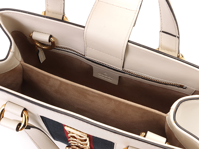 GUCCI グッチ シルヴィ2wayショルダーバッグ アイボリー
