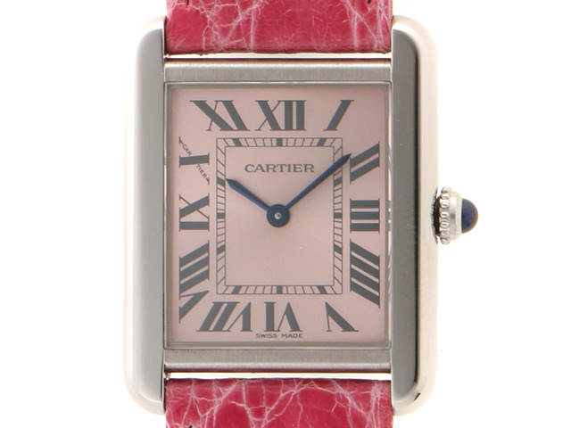 Cartier カルティエ タンク・ソロSM W5200000 3170 ピンク文字盤 