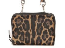 VALENTINO ヴァレンティノ ショルダー付コインケース レオパード柄 レザー【430】2148103525254