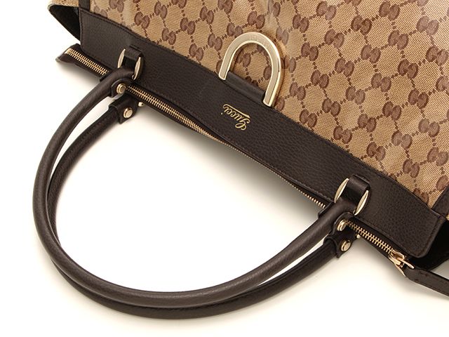 GUCCI　グッチ　GGクリスタル　アビートートバッグ　ベージュ　PVC/レザー　341491　アウトレット【430】2148103525476