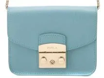 FURLA フルラ ショルダーバッグ メトロポリス ライトブルー ゴールド