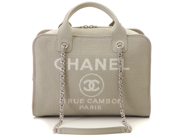 CHANEL シャネル ドーヴィル ボーリングバッグ ハンドバッグ 